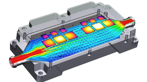 Thermal simulation of automotive power electronics components